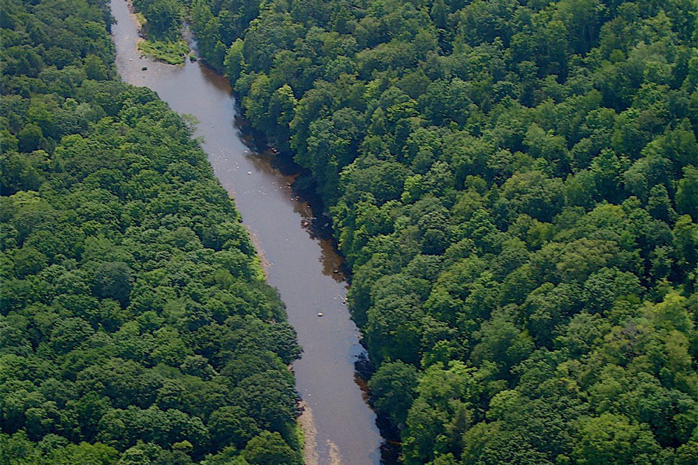 Aerial view of the Salmon River